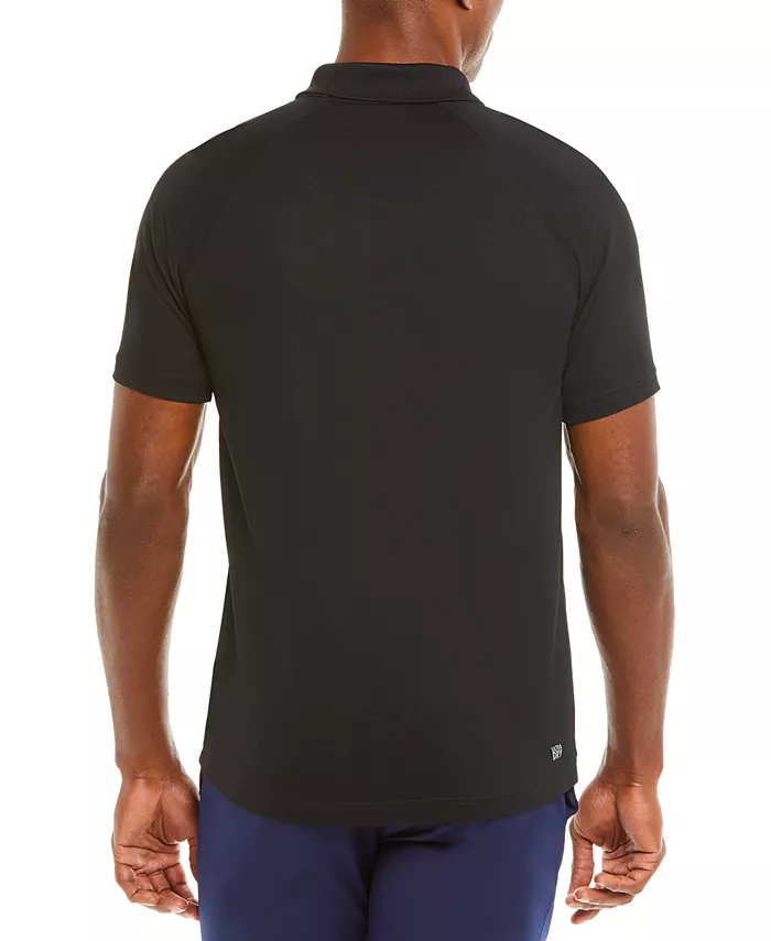 Мужская дышащая противоударная поло Interlock Lacoste, черный — фото 2