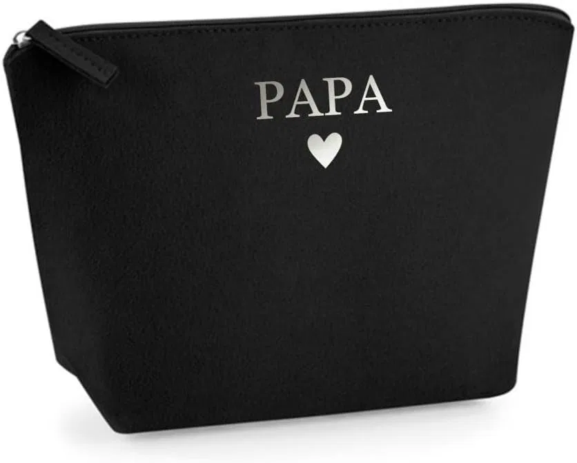 Косметичка из фетра с именем и сердцем, черная Awasg, Black
