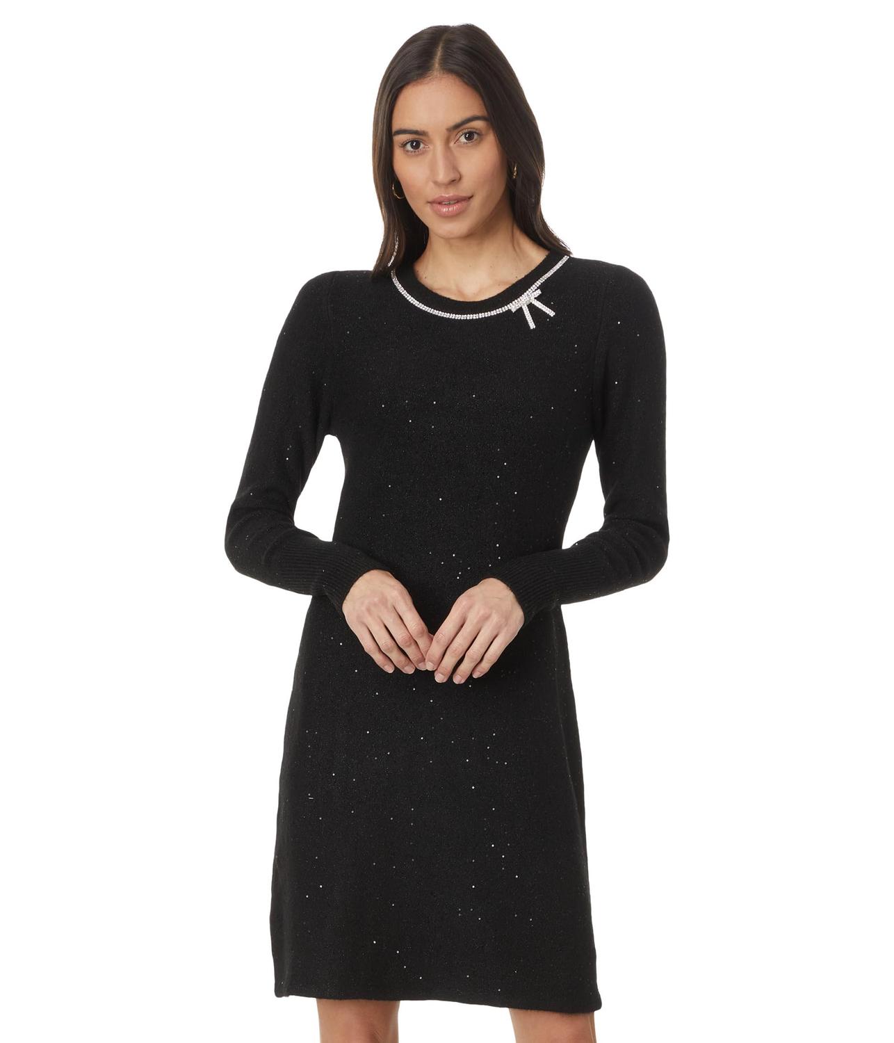 

Платье Lilly Pulitzer Morgen Sequin Sweater Dress, Black Metallic