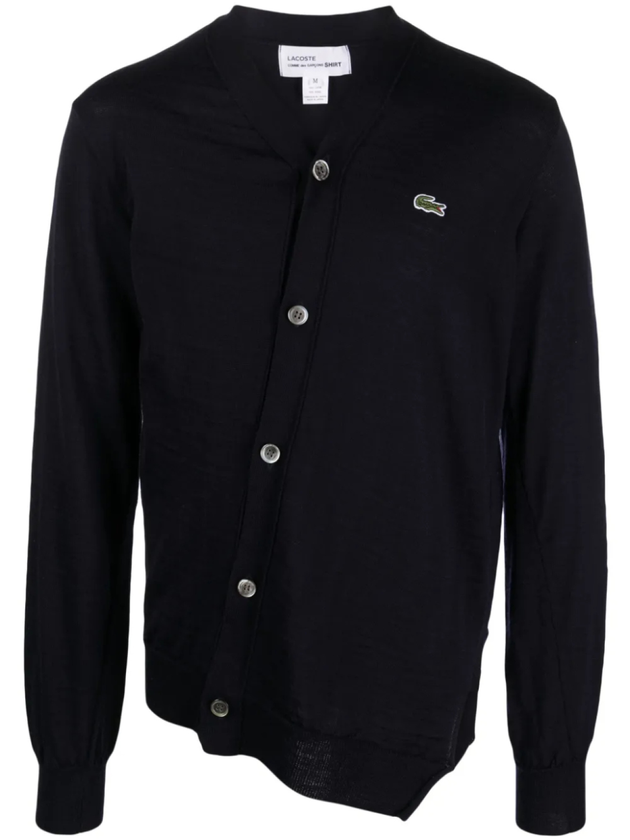 

Comme Des Garçons Shirt шерстяной кардиган с нашивкой-логотипом, синий