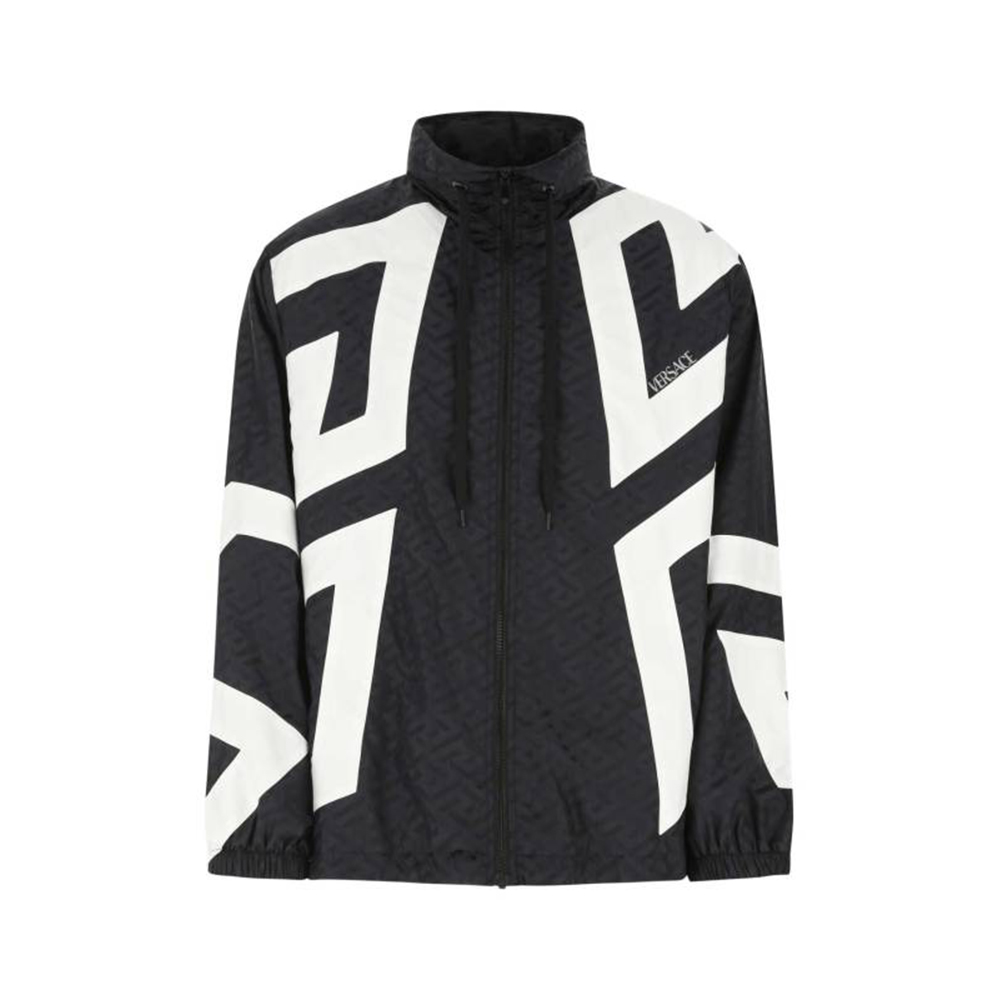 

VERSACE Куртка с логотипом на молнии, Black