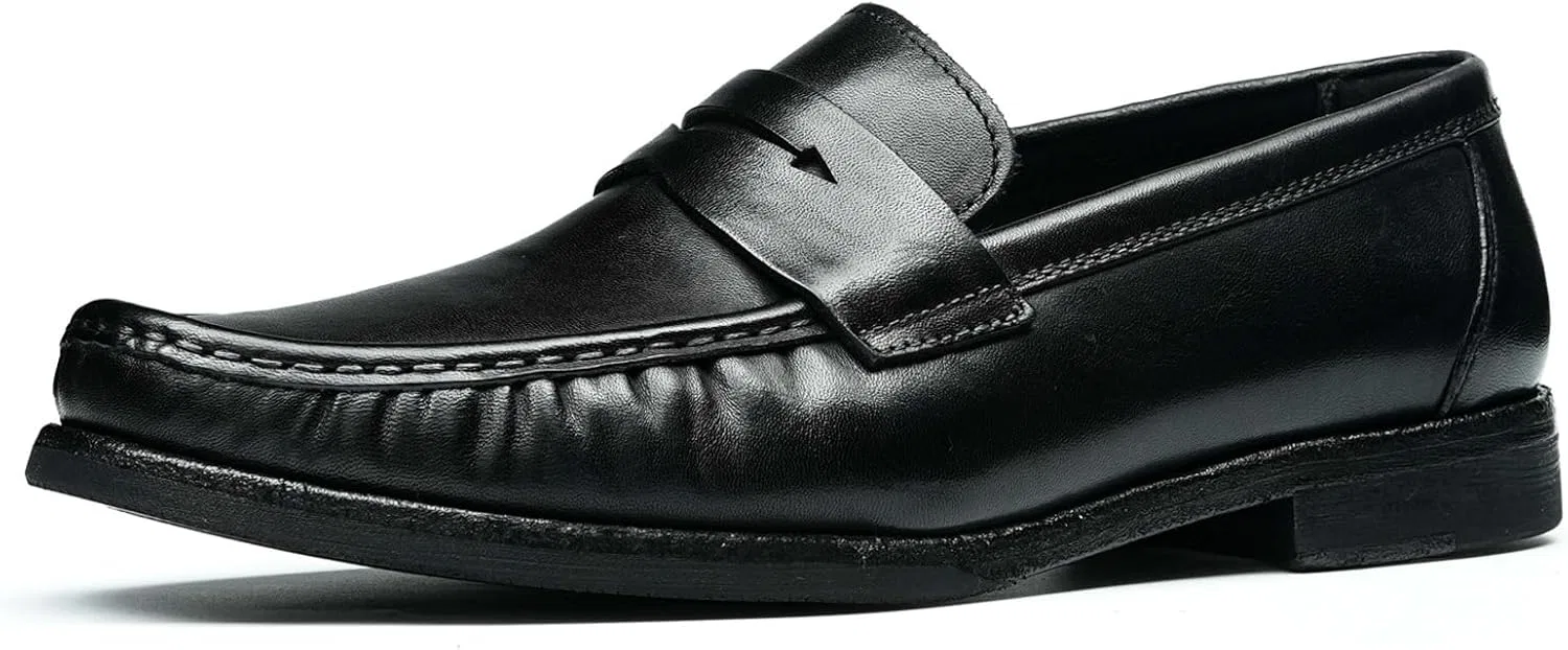 Лоферы мужские из конской кожи, Loafers A038-2, черный WinDhana