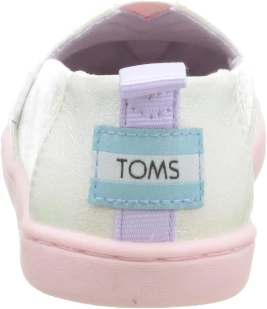 Балетки TOMS, белый мульти иридисцентный полоска — фото 3