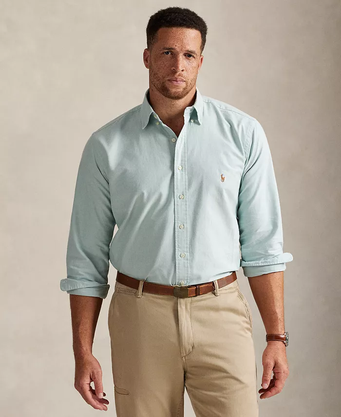 

Мужская классическая оксфордская рубашка с длинным рукавом Big & Tall Polo Ralph Lauren, зеленый