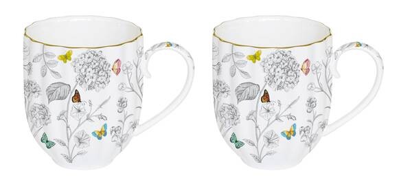 

Набор из 2 чашек fleurs et papillons House Art, белый