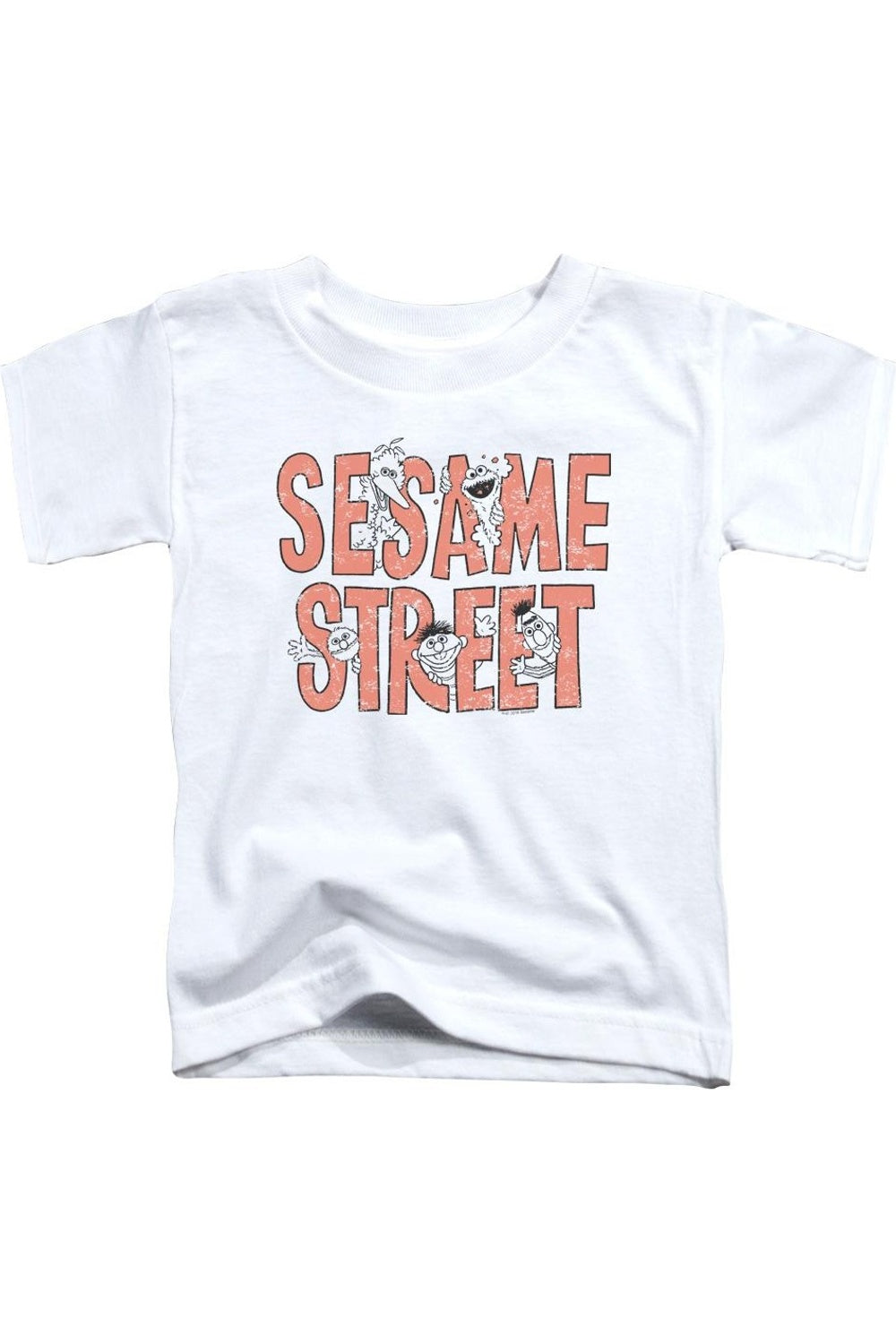 

Футболка с коротким рукавом "Улица Сезам" с буквами для детей Gildan, белый
