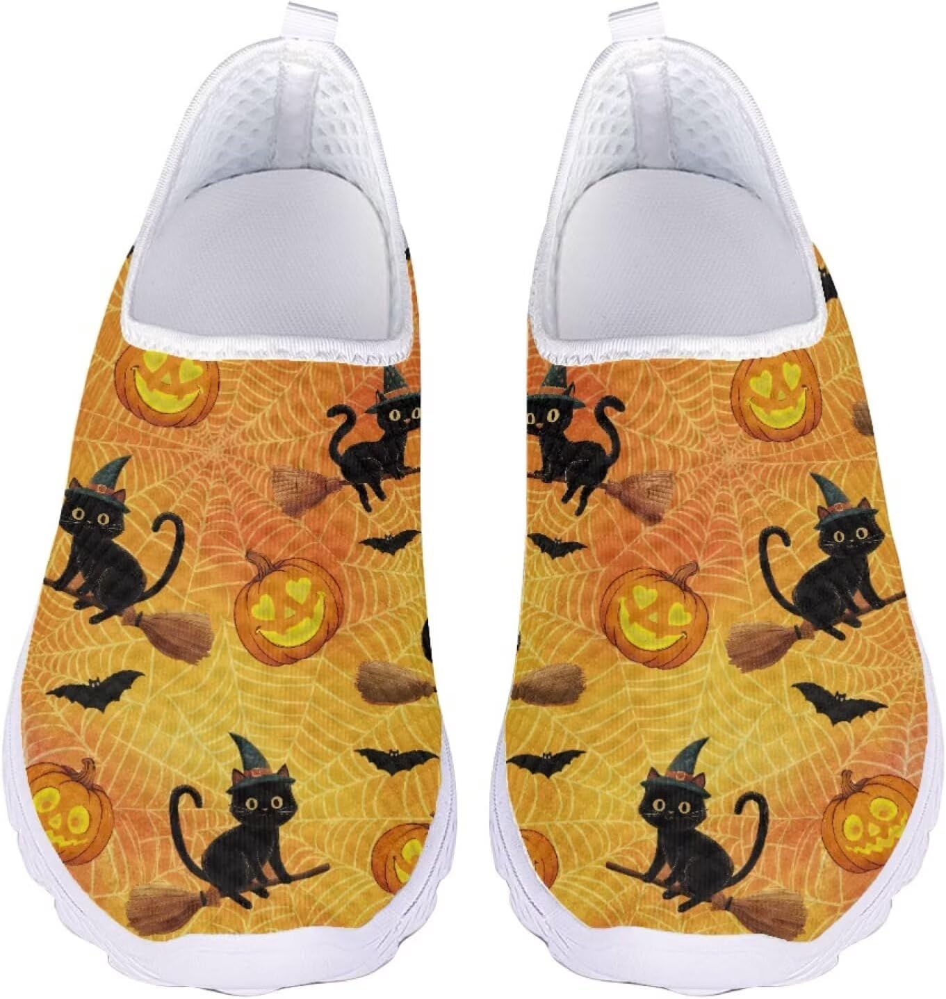 

Кроссовки Jeiento для женщин и мужчин, спортивная обувь для ходьбы, осенние модели, обувь на Хэллоуин для походов, прогулок, спорта, путешествий и бега, черный/оранжевый