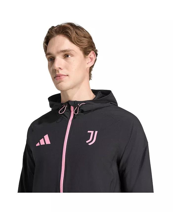 Мужская черная куртка Juventus 2025/26 Tiro Vis Tech Travel Adidas — фото 3