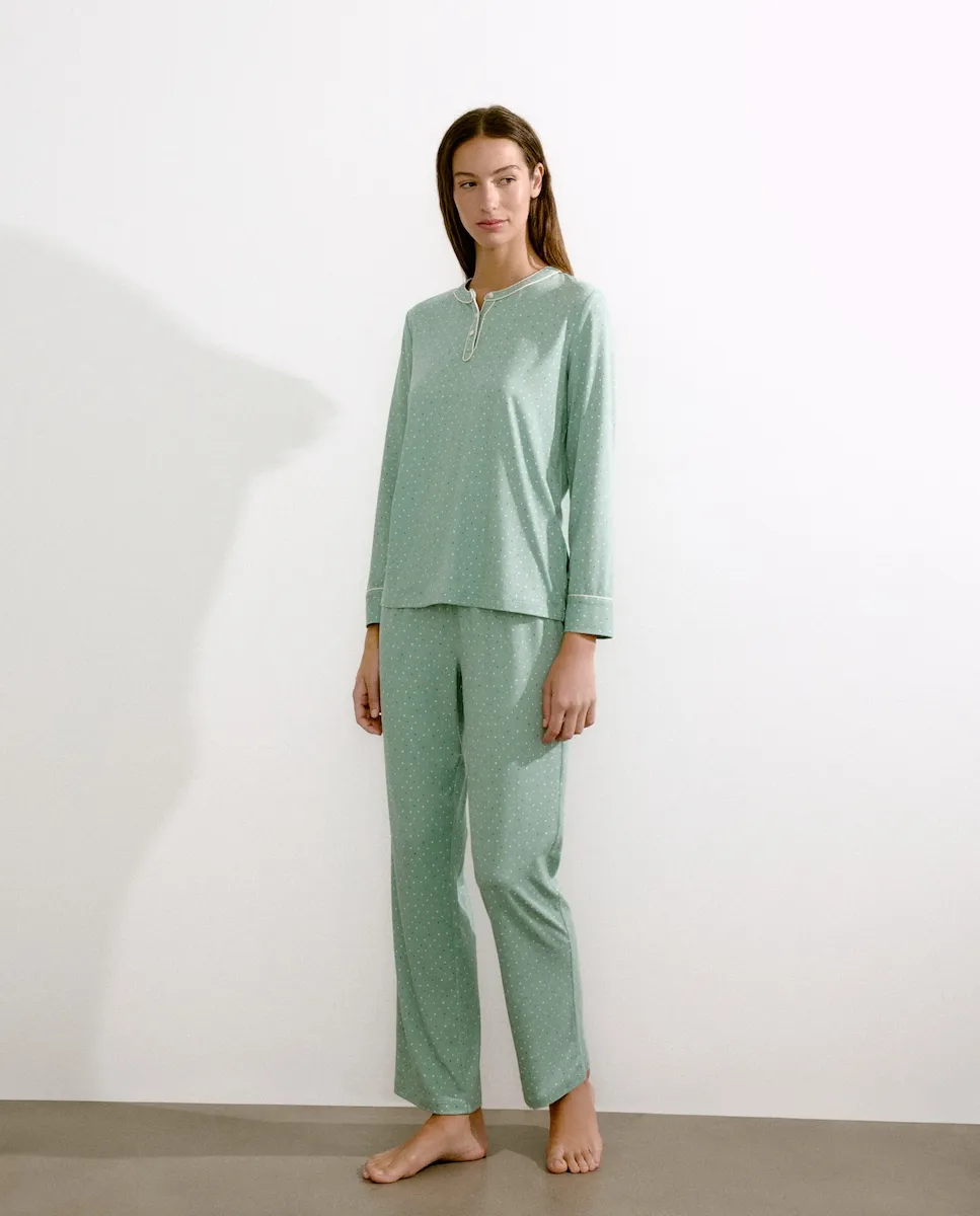 

Женская пижама в горошек Énfasis, зеленый