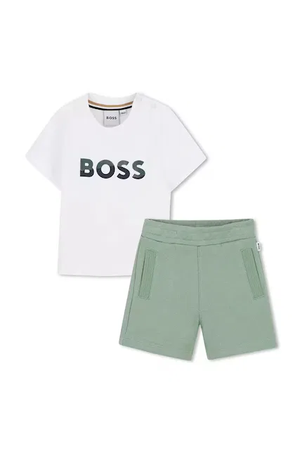 Комплект детский хлопковый BOSS, белый