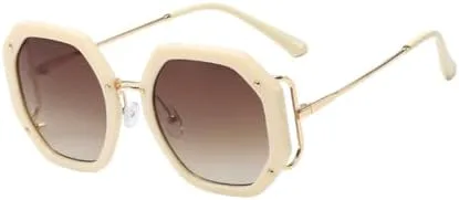 

Солнцезащитные очки для женщин 2027 года, модные квадратные очки с защитой от УФ-излучения UV400, винтажные очки, водительские очки, зеркальные очки MTZJH, C5beige