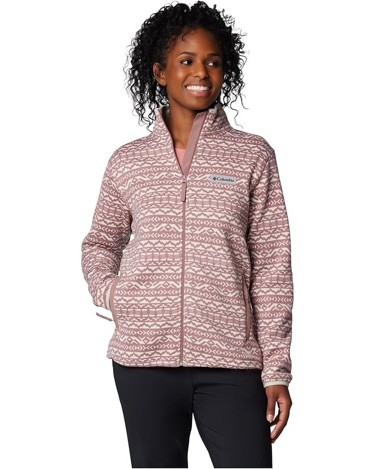 

Куртка Columbia Sweater Weather Print Full Zip, цвет Fig Madras Tonal