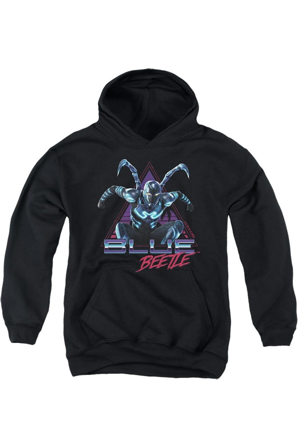 

Детская толстовка Blue Beetle (2023) с капюшоном и прыгающим треугольником Gildan