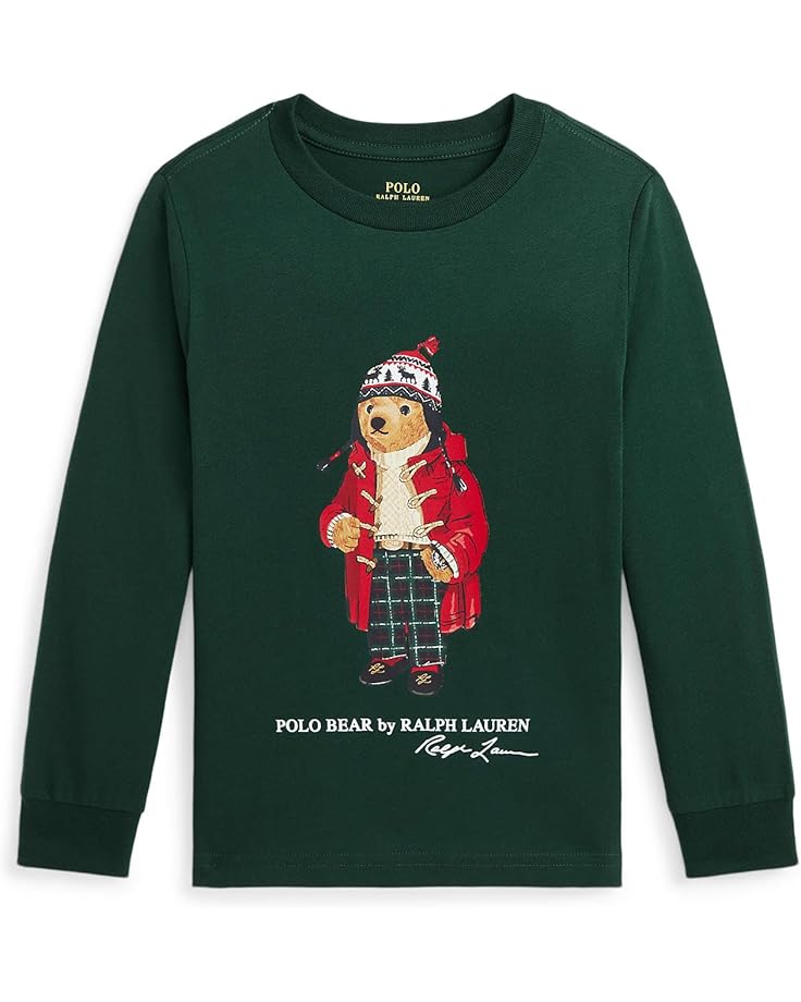 

Лонгслив Polo Ralph Lauren Kids Polo Bear Cotton Long Sleeve Tee, цвет College Green Ho24 Bear