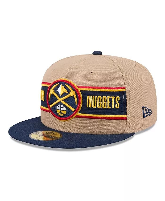 

Мужская бежево-синяя кепка Denver Nuggets 2024 NBA Draft 59FIFTY Fitted Hat New Era