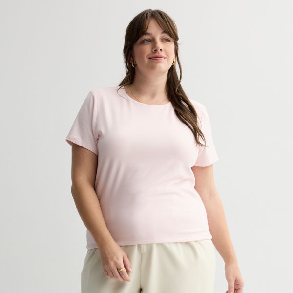 

Детская футболка с коротким рукавом больших размеров So, цвет light pink