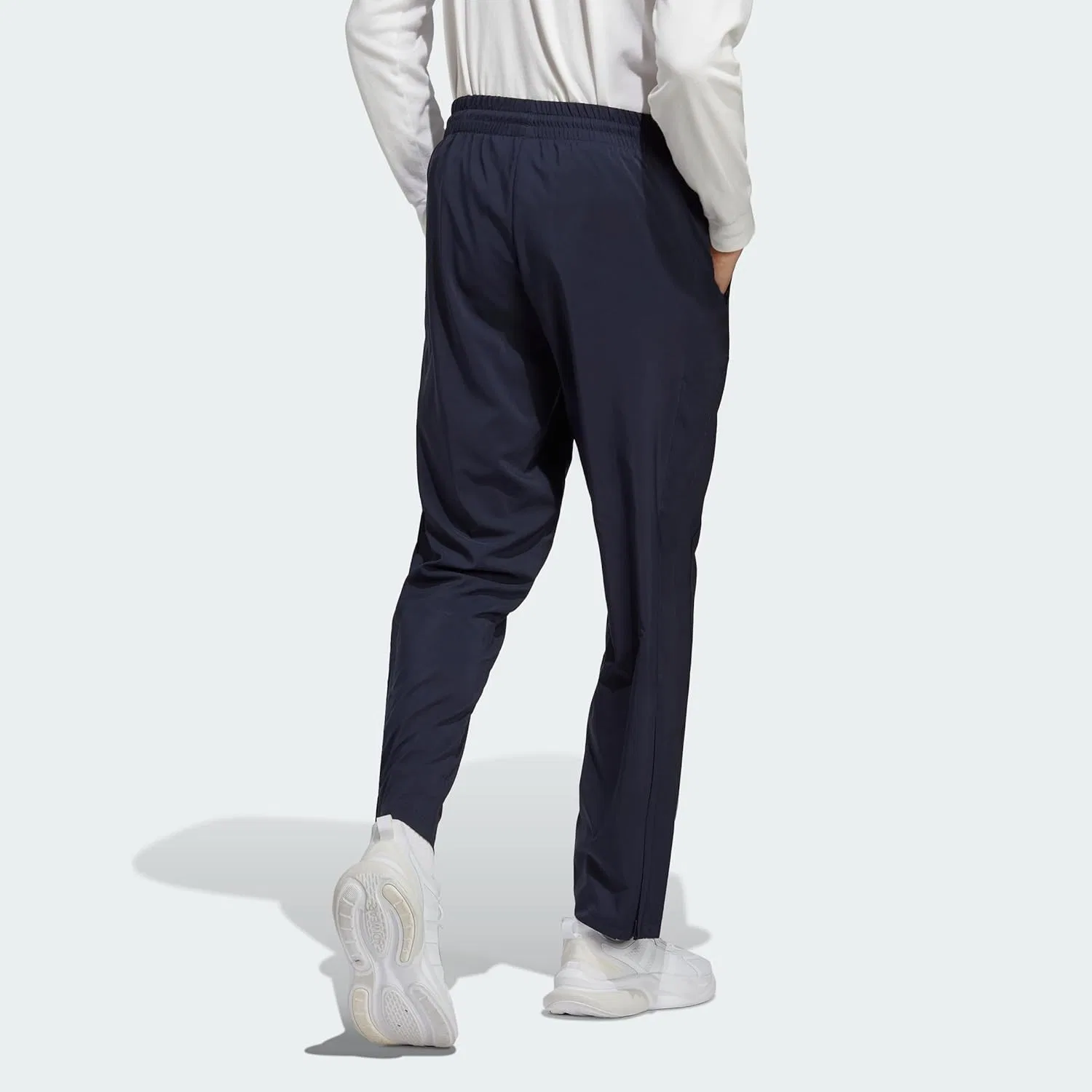 Брюки adidas Aeroready Essentials Stanford с открытым низом и вышитым небольшим логотипом – спортивные штаны – мужские — фото 4