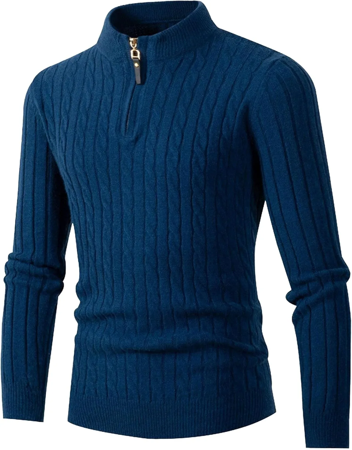 

Мужской свитер Slim Fit с молнией и длинными рукавами SWJGLITTR