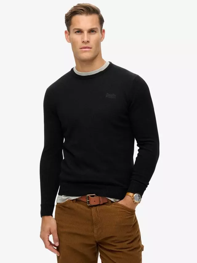 

Джемпер Superdry Essential Slim Fit Crew, черный