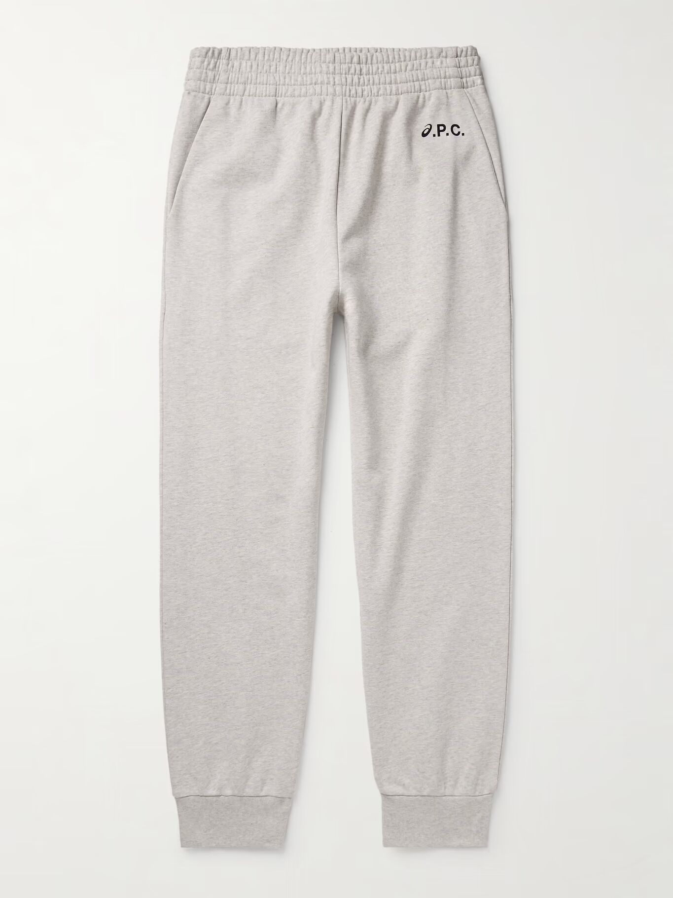 

Спортивные штаны ASICS Jogging Hill Tapered из органического хлопкового джерси с принтом логотипа A.P.C., серый