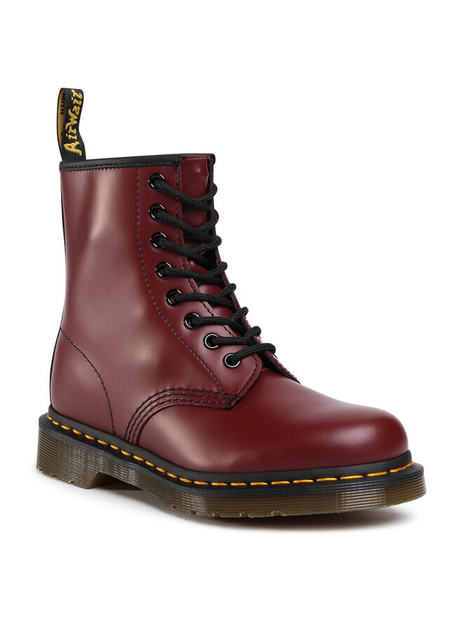 Ботинки Dr. Martens 1460 Smooth с зубчатой ​​подошвой, вишневый / бордовый — фото 3
