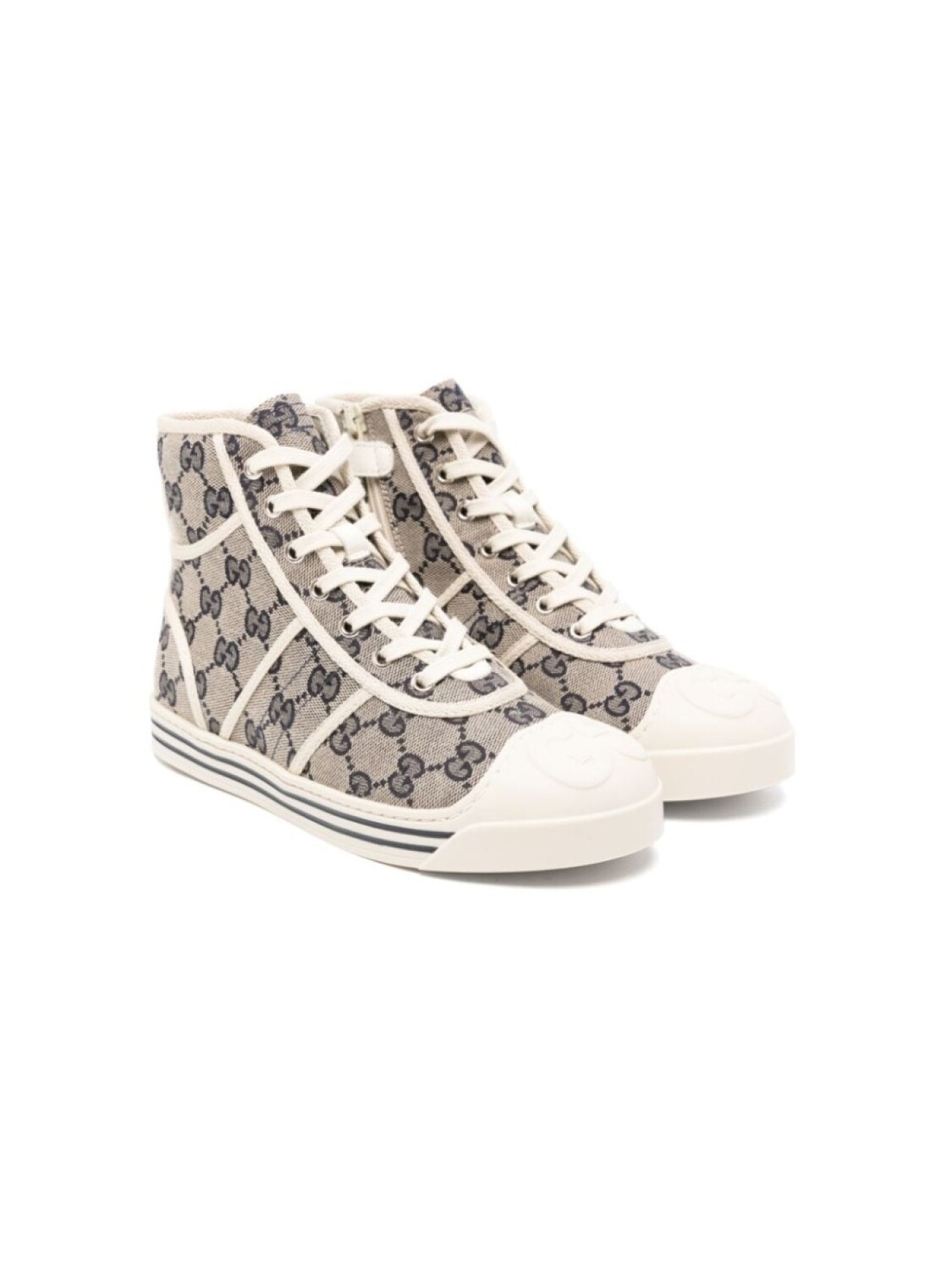 

Gucci Kids кеды с узором GG Supreme, нейтральный цвет