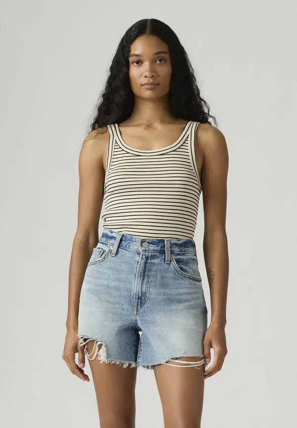 Топ Levi'S Essential ribbed may stripe seedpea, цвет нейтральный