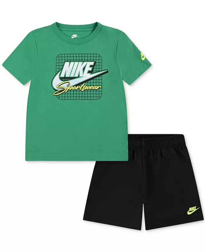 

Футболка и шорты для мальчиков Ace Your Game, комплект из 2 предметов Nike, черный
