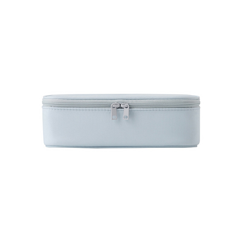 

Косметичка Muji с карманом - сеточкой, бежевый