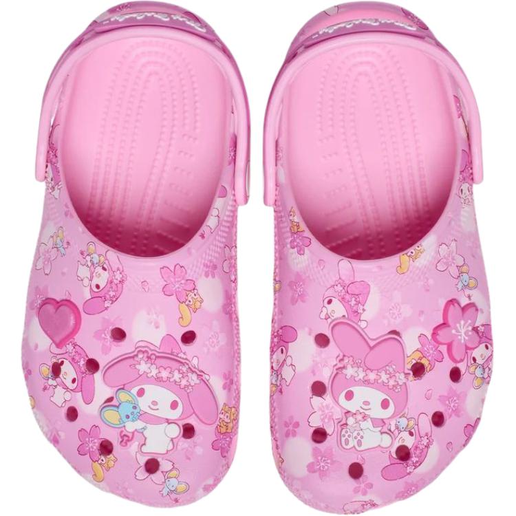 Классические износостойкие низкие детские сандалии Clog Kids' Crocs, розовый — фото 4