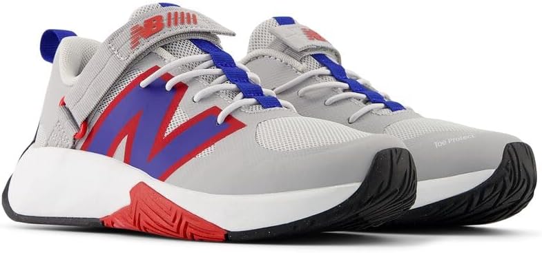Детские кроссовки New Balance FuelCell Play V1 с застежкой-липучкой, Raincloud/Team Royal/Team Red — фото 4