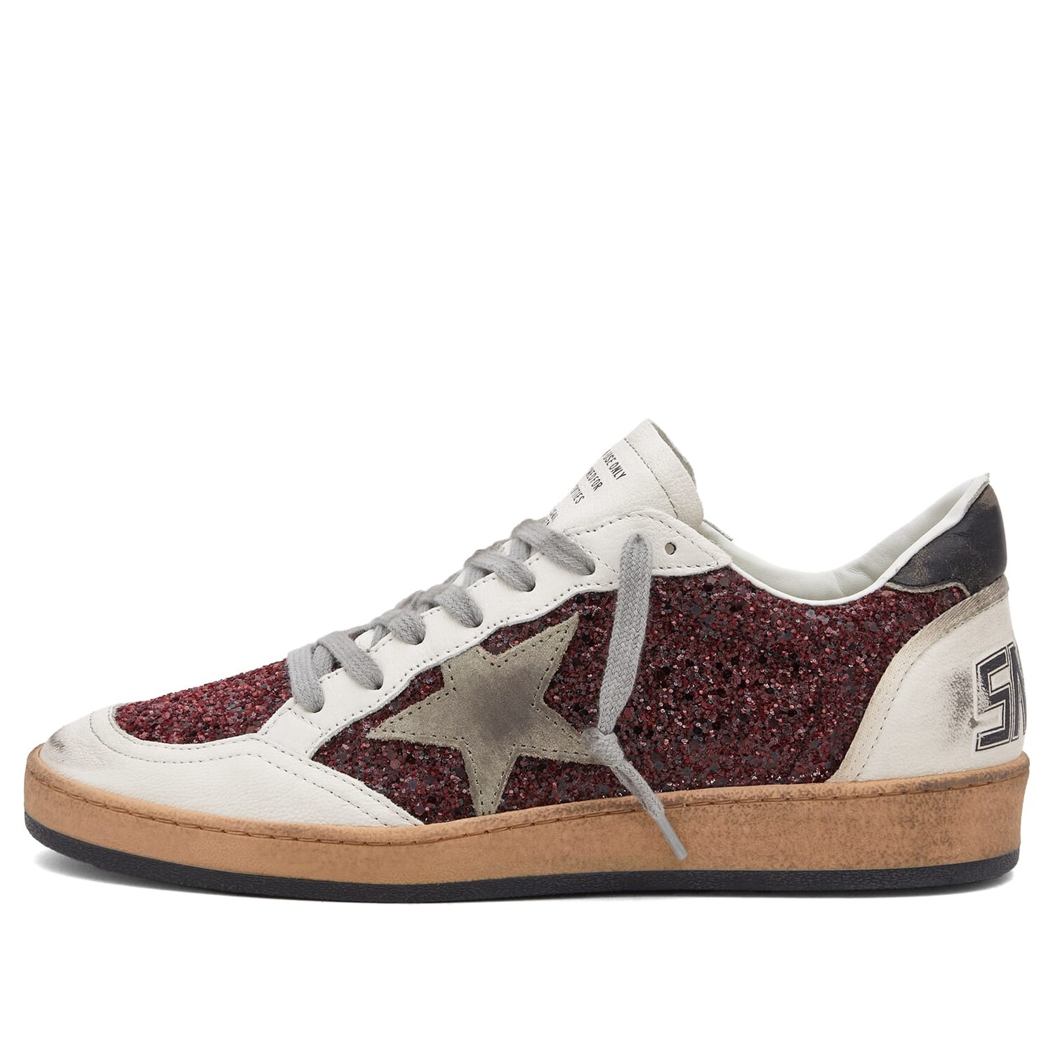 

Кроссовки Golden Goose Ballstar Sneaker, цвет Bordeaux & White