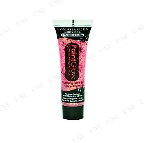 Крем для лица SPF UNI ENTERPRISE Гель для лица и тела с блестками UV GLITTER красный — фото 2