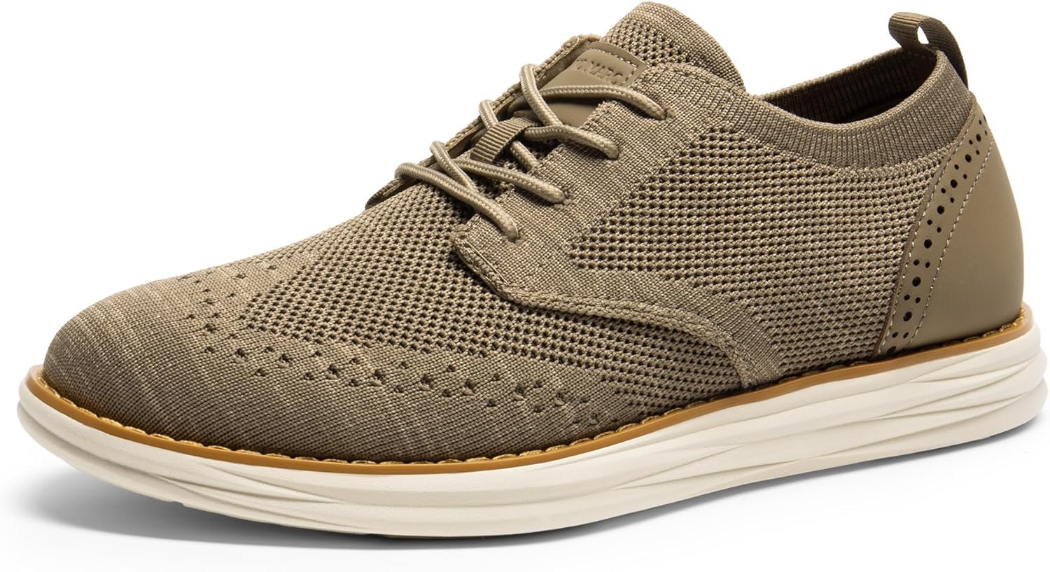 

Кроссовки Bruno Marc для мужчин KnitFlex Craft Mesh Oxfords, повседневные, с шнуровкой, легкие для ходьбы, хаки