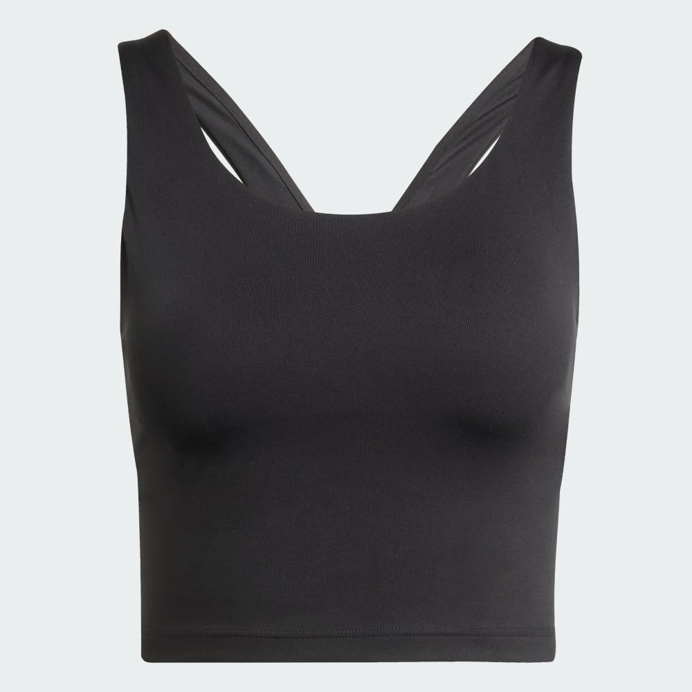 Спортивный бюстгальтер Adidas All Me Medium Support Bra Tank Top, черный — фото 4
