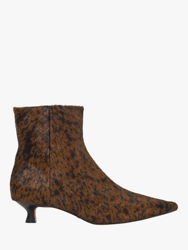 Odore Leather ботильоны на каблуке kitten heel Dune London, Tan-leather
