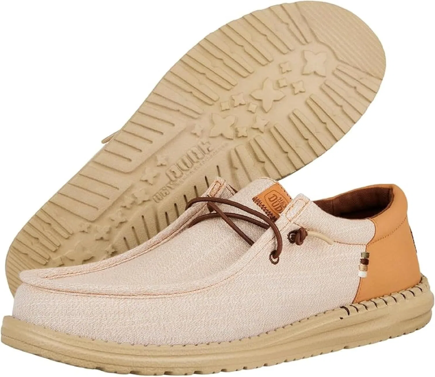 HEYDUDE - Мужские слипоны Wally Funk Nylon Craft в стиле мокасин, Tobacco Brown — фото 4