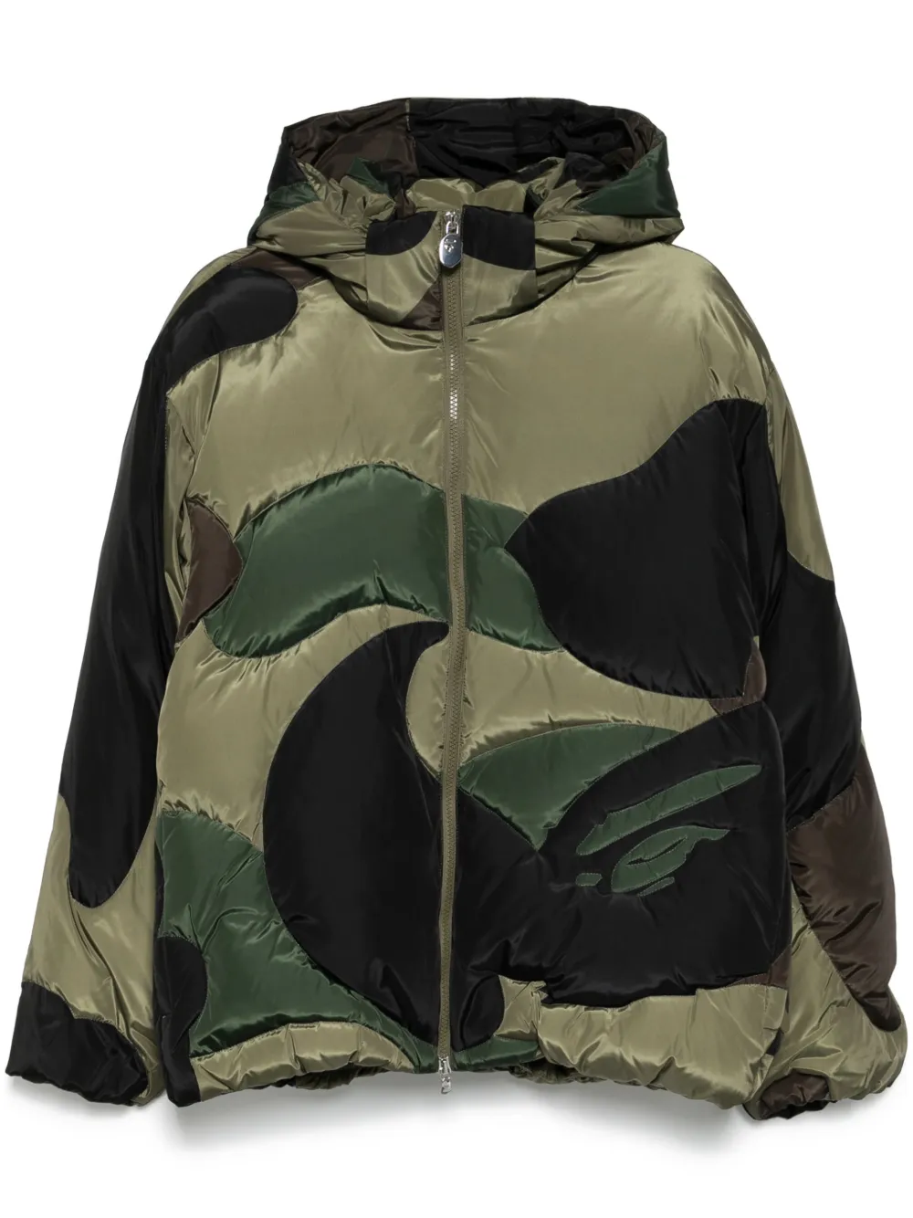 

Пуховик 1ST с камуфляжным принтом A BATHING APE, зеленый