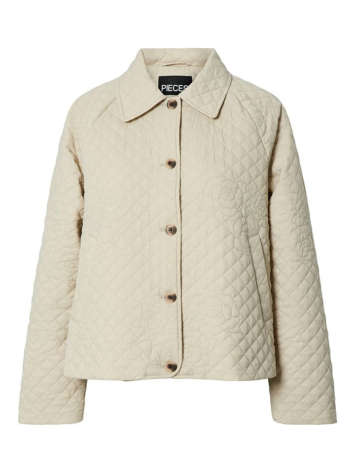 

Pieces Стеганая куртка "Pcjaima" кремового цвета