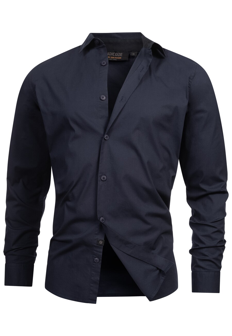 

Рубашка на пуговицах классического кроя INDICODE JEANS Kamby, темно-синий