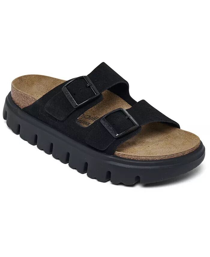 Женские босоножки Arizona из массивной замши и кожи на платформе от Finish Line Birkenstock, черный