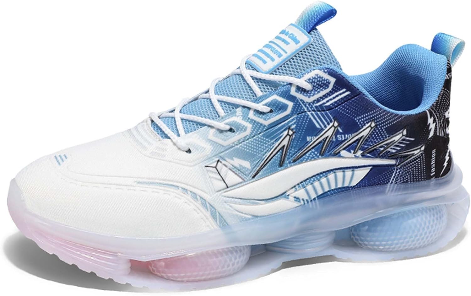 

Мужские баскетбольные кроссовки на шнуровке с нескользящей подошвой, удобные, сетчатые, легкие, дышащие, для фитнеса, бега и повседневного спорта Solastride, синий