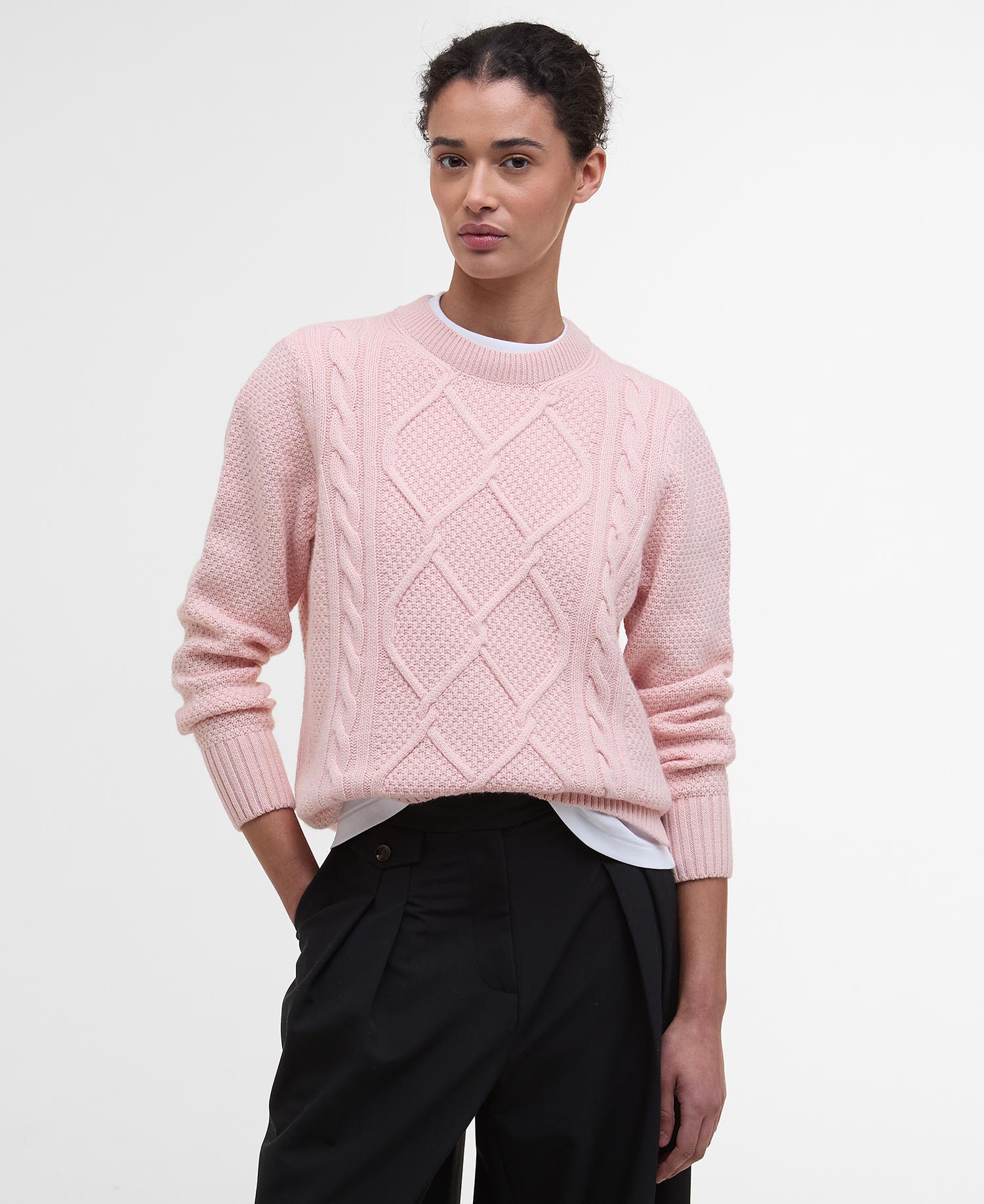 

Джемпер Barbour Burne Argyle Crew Neck, Pink Blush