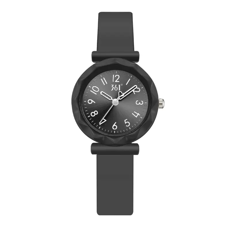 

361° Часы с кварцевым механизмом, силиконовый ремешок, унисекс, золотой циферблат