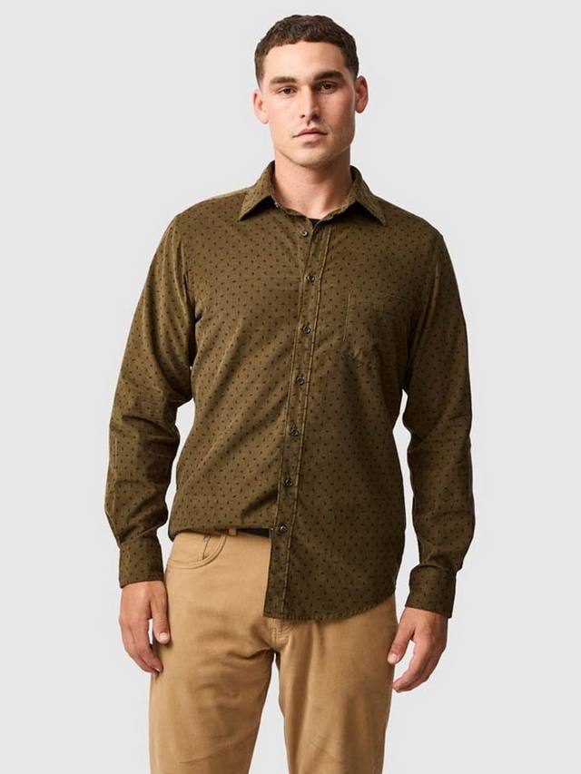 

Хлопковая рубашка с длинными рукавами Harrington Rodd & Gunn, Moss