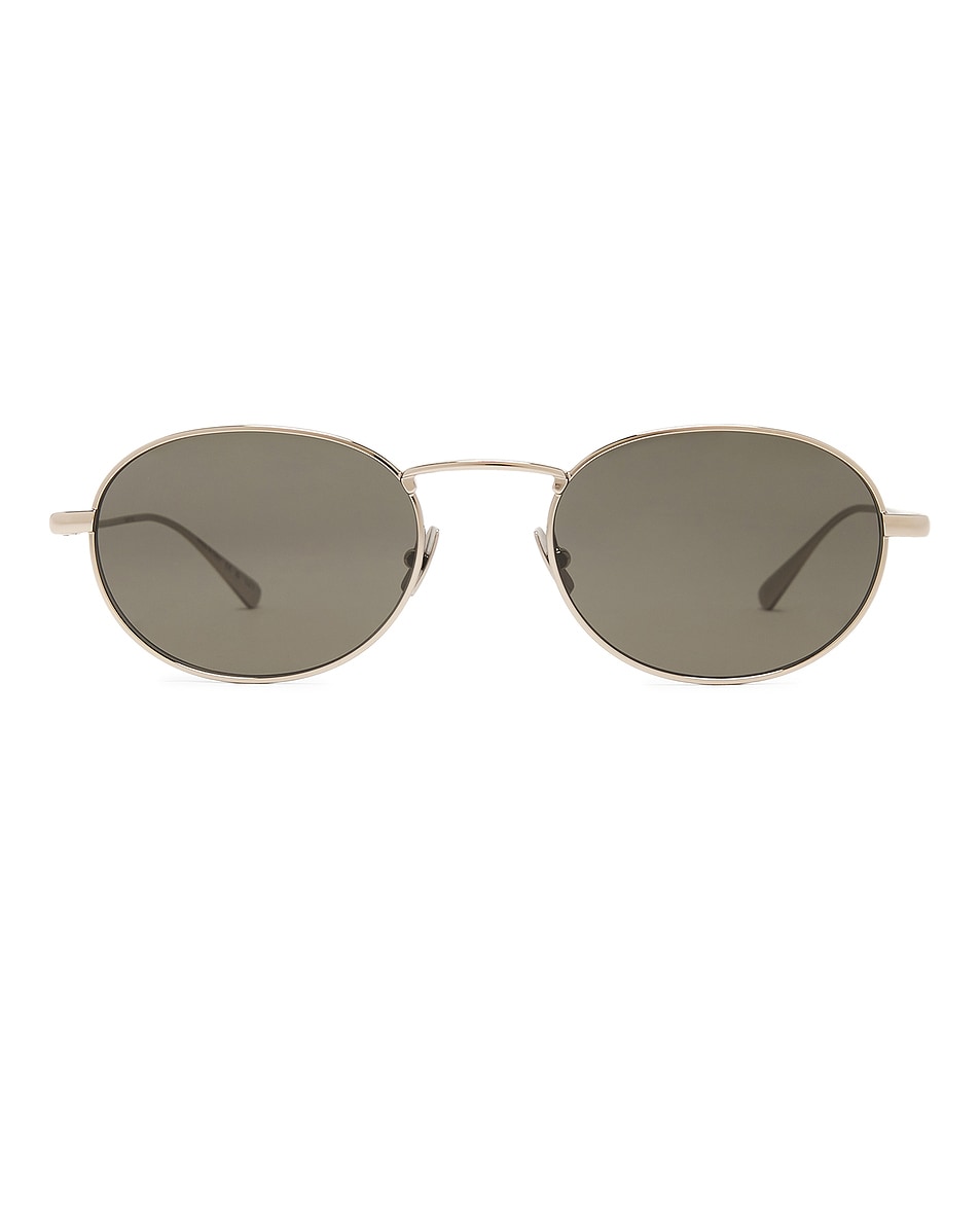 

Круглые солнцезащитные очки Saint Laurent, Silver & Grey