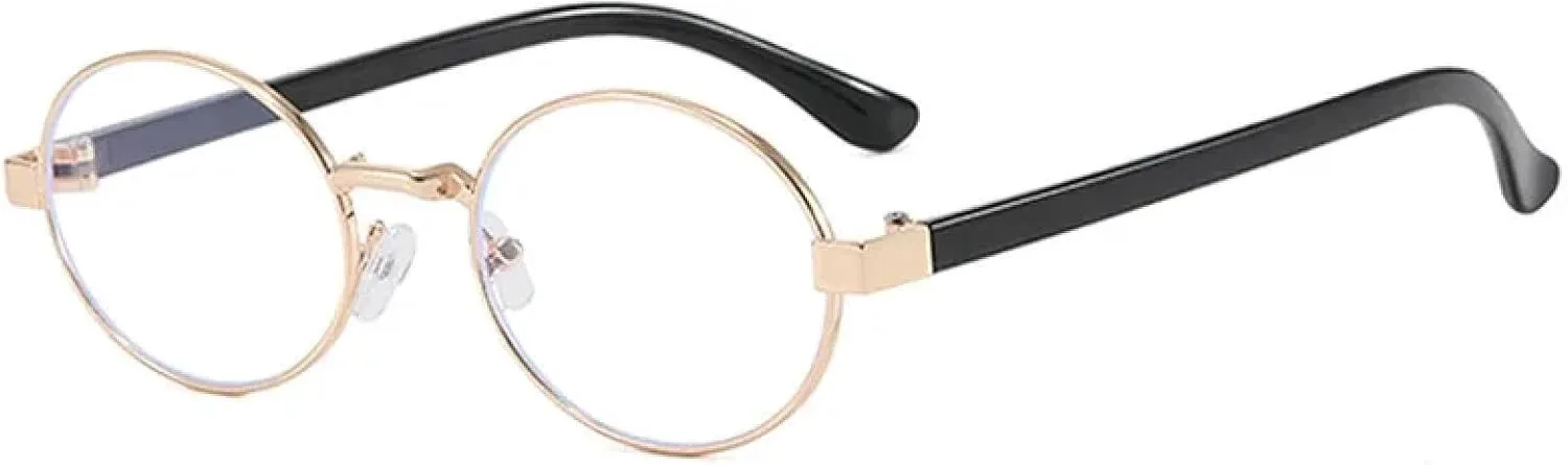 

Винтажные маленькие металлические овальные женские солнцезащитные очки, модные прозрачные градиентные очки UV400, мужские в стиле панк TOIPASTN, Golden Black Clear