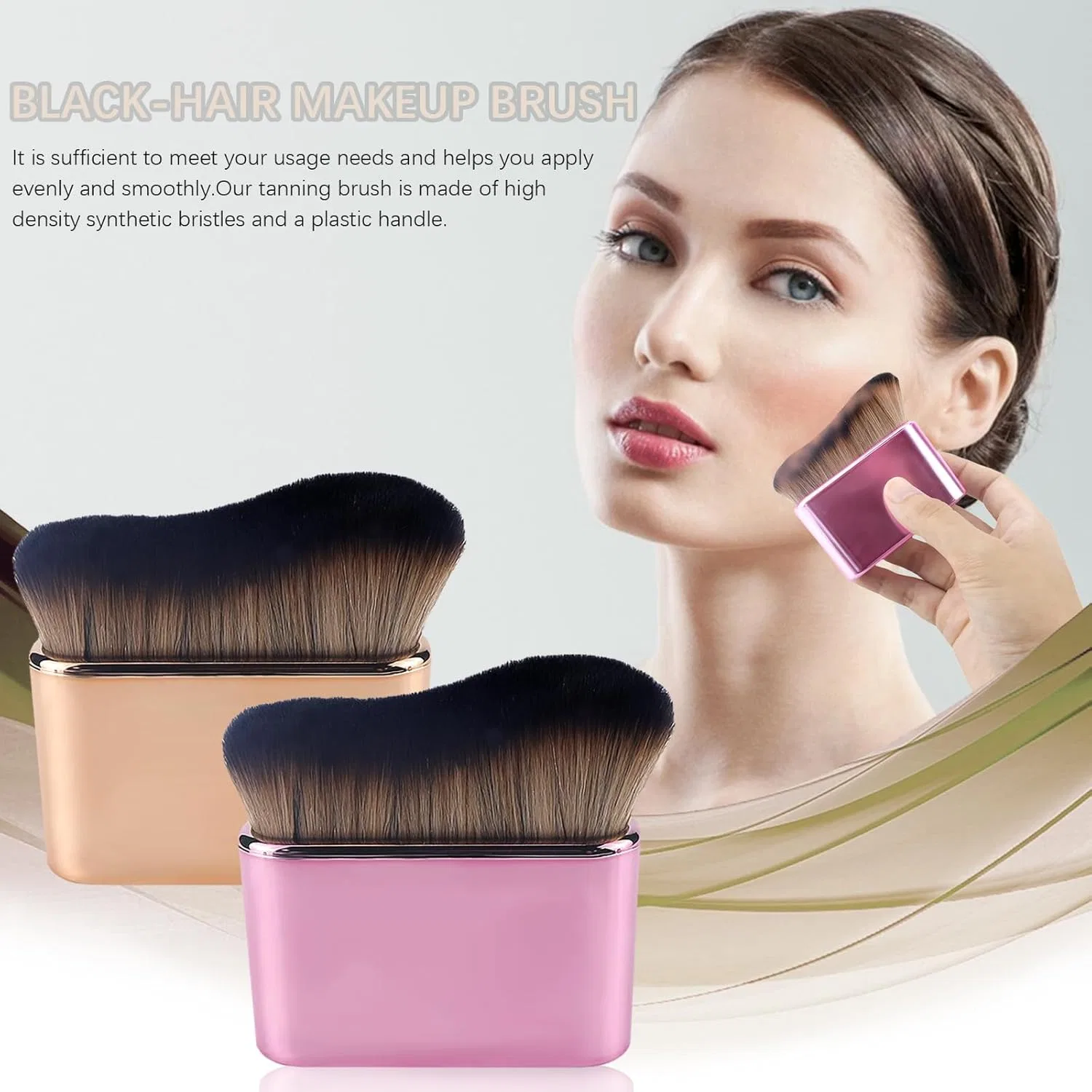 Кисть для автозагара Body Make Brush EMYVSVO 2 шт розово-золотой — фото 4