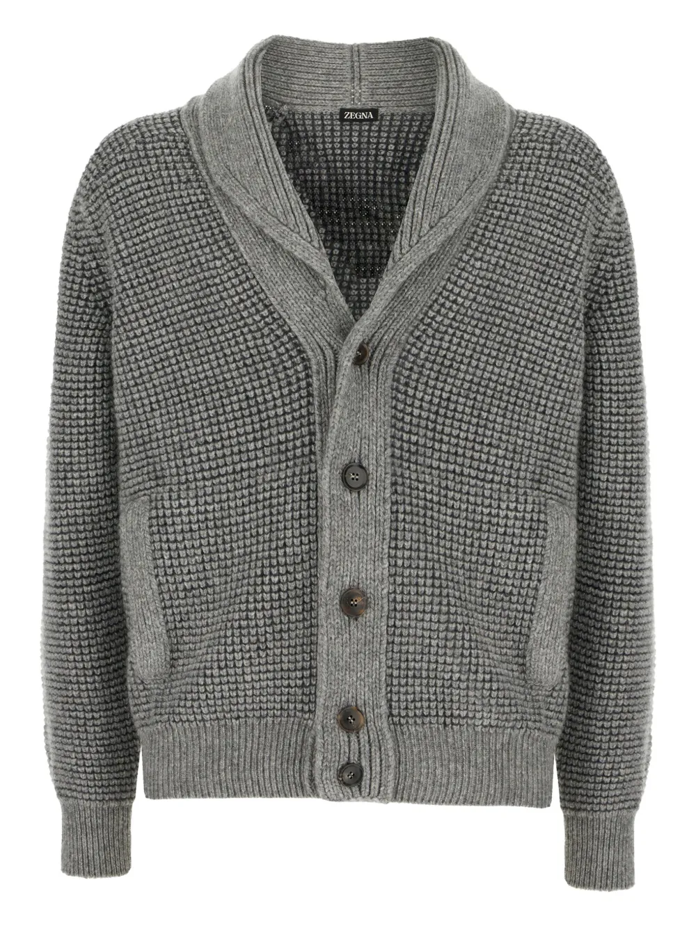 

Кардиган с шалевым воротником на пуговицах Zegna, серый