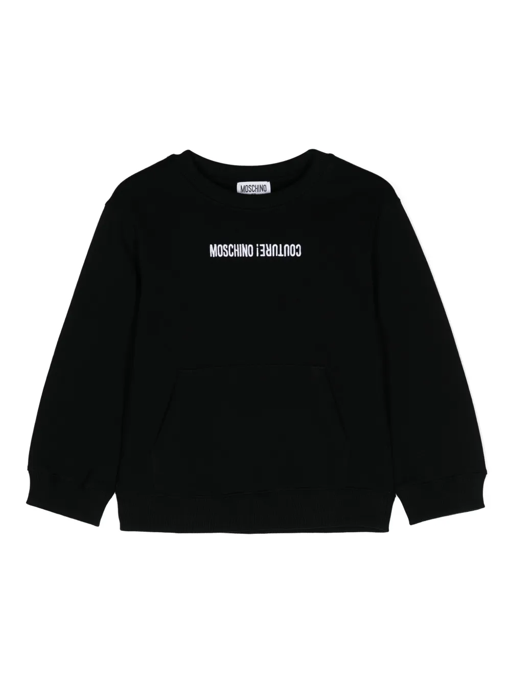 

Толстовка с вышитым логотипом Moschino Kids, черный
